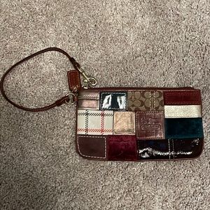 Authentic Coach Patchwork Wristlet